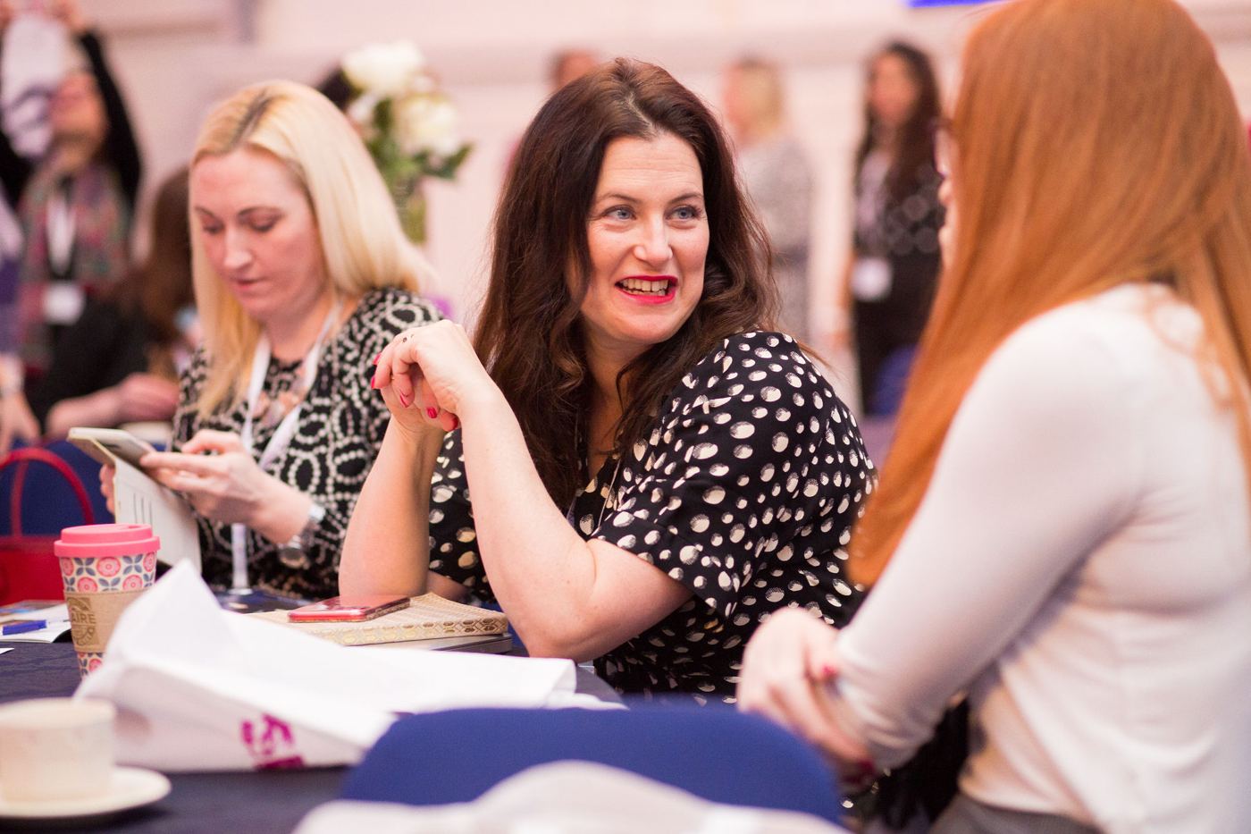 Women in conversation at a Leadership Circle
